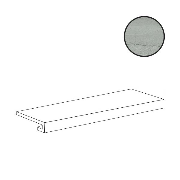 Ступени Flaviker Double Gradone Top Linear Mint Nat PF60014903, цвет серый, поверхность натуральная, прямоугольник, 320x1200