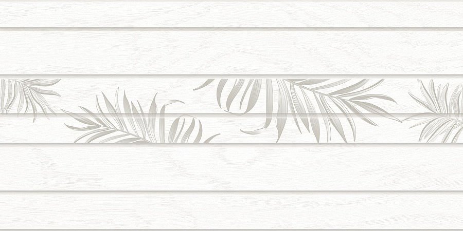 Керамическая плитка Azori Equadore Fern 2, цвет белый, поверхность матовая, прямоугольник, 315x630