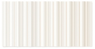 Керамическая плитка Wow Faces Bars White Gloss 133432, цвет белый, поверхность глянцевая 3d (объёмная), кабанчик, 125x250
