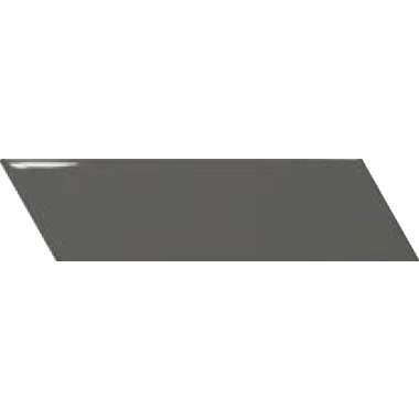 Керамическая плитка Equipe Chevron Wall Dark Grey Right 23359, цвет серый тёмный, поверхность глянцевая, шеврон, 52x186