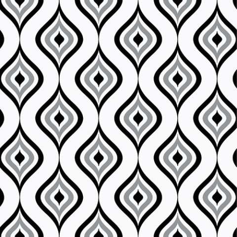 Декоративные элементы Vallelunga Colibri Nero Dec A5 6000265, цвет чёрно-белый, поверхность матовая, квадрат, 125x125