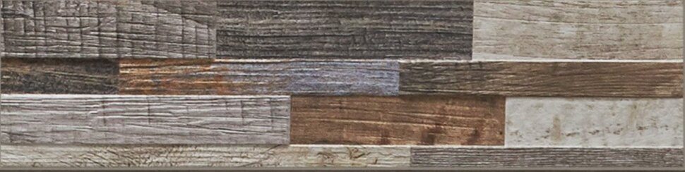 Керамическая плитка RHS Rondine Inwood 3D Multicolor J87174, цвет серый коричневый, поверхность 3d (объёмная), прямоугольник, 150x610
