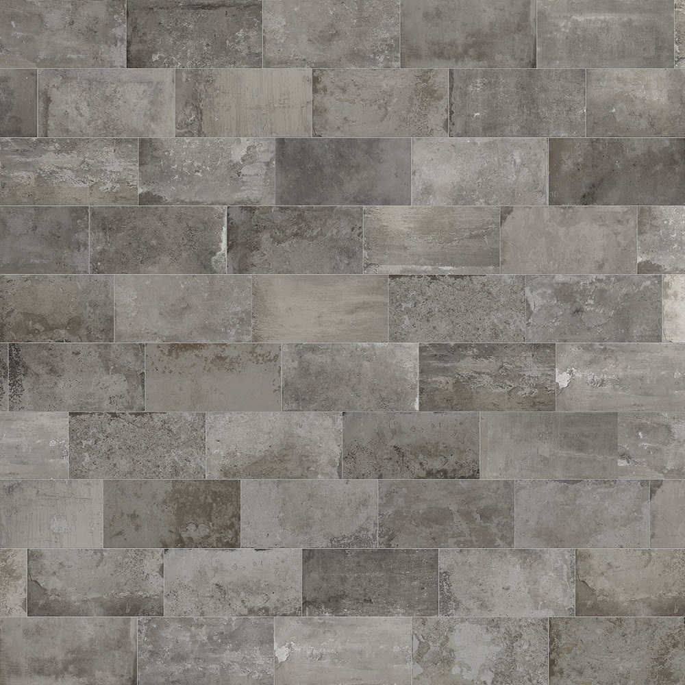 Керамогранит Terratinta Betonbrick Clay-Mud TTBB12CMF, цвет серый, поверхность матовая, кабанчик, 100x200