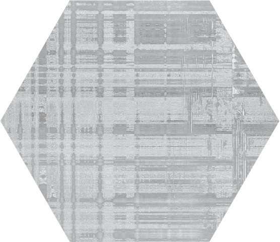 Керамогранит Codicer Skyline Glam Hex 25 Grey, цвет серый, поверхность матовая, прямоугольник, 220x250