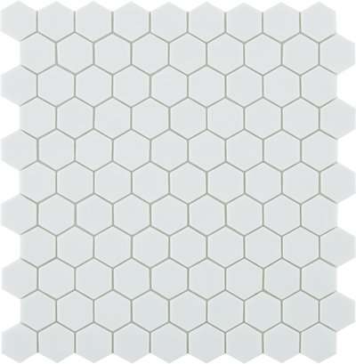 Мозаика Vidrepur Hex Nordic № 910, цвет белый, поверхность матовая, прямоугольник, 307x317