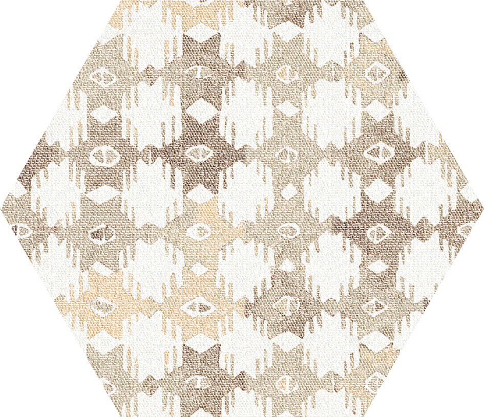 Керамогранит Aparici Tex Ivory Pattern Hexagon Natural, цвет слоновая кость, поверхность матовая, шестиугольник, 250x290