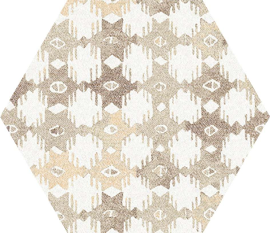Керамогранит Aparici Tex Ivory Pattern Hexagon Natural, цвет слоновая кость, поверхность матовая, шестиугольник, 250x290
