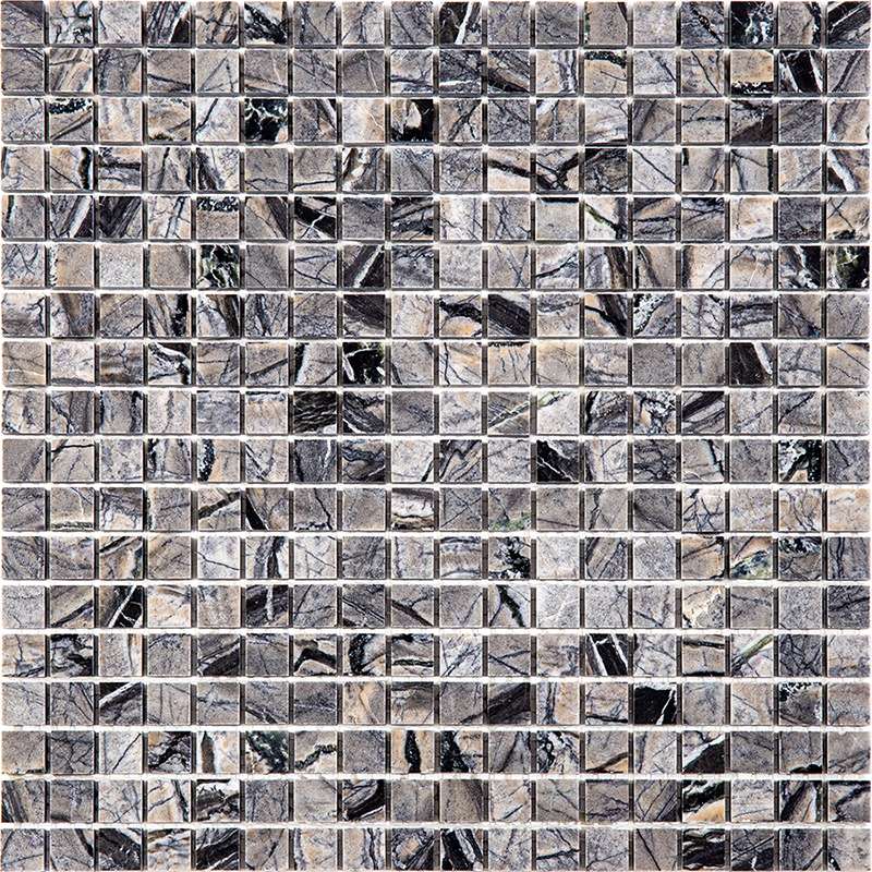Мозаика Natural Mosaic Adriatica (1,5X1,5) 7M082-15P, цвет серый, поверхность полированная, квадрат, 305x305