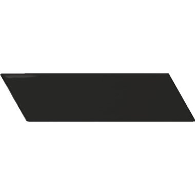 Керамическая плитка Equipe Chevron Wall Black Left Right 23367, цвет чёрный тёмный, поверхность матовая, шеврон, 52x186