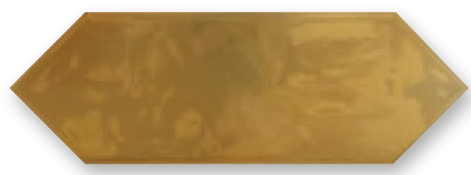 Керамическая плитка Monopole Cupidon Gold Liso, цвет золотой, поверхность матовая, шестиугольник, 100x300