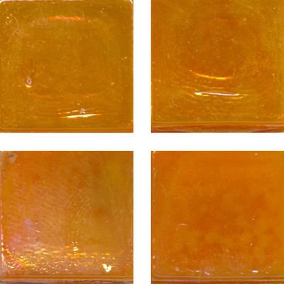Мозаика Irida Fleur 15.R93(3), цвет оранжевый, поверхность глянцевая, квадрат, 327x327
