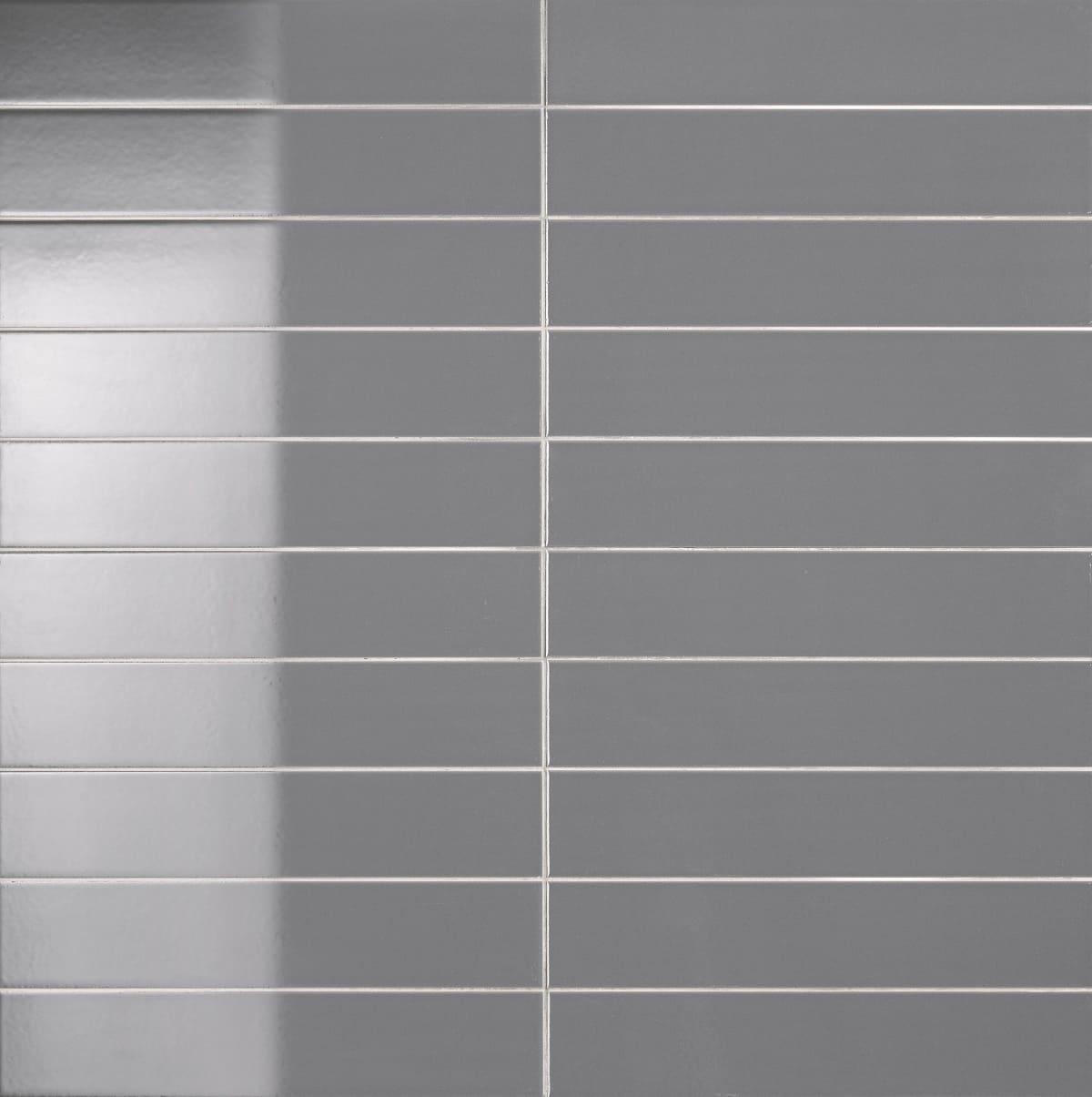 Керамическая плитка Sartoria Fattamano Smoke SAARFA20G, цвет серый, поверхность глянцевая, прямоугольник, 75x380