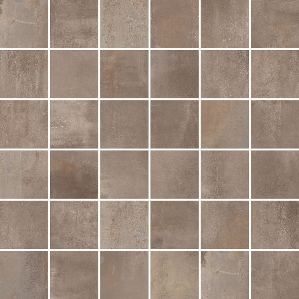 Мозаика ABK Mos. Quadretti Mud I9R09251, цвет коричневый, поверхность матовая, квадрат, 300x300