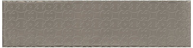 Декоративные элементы Decocer Florencia Decor Grigio, цвет серый, поверхность глянцевая, прямоугольник, 75x300