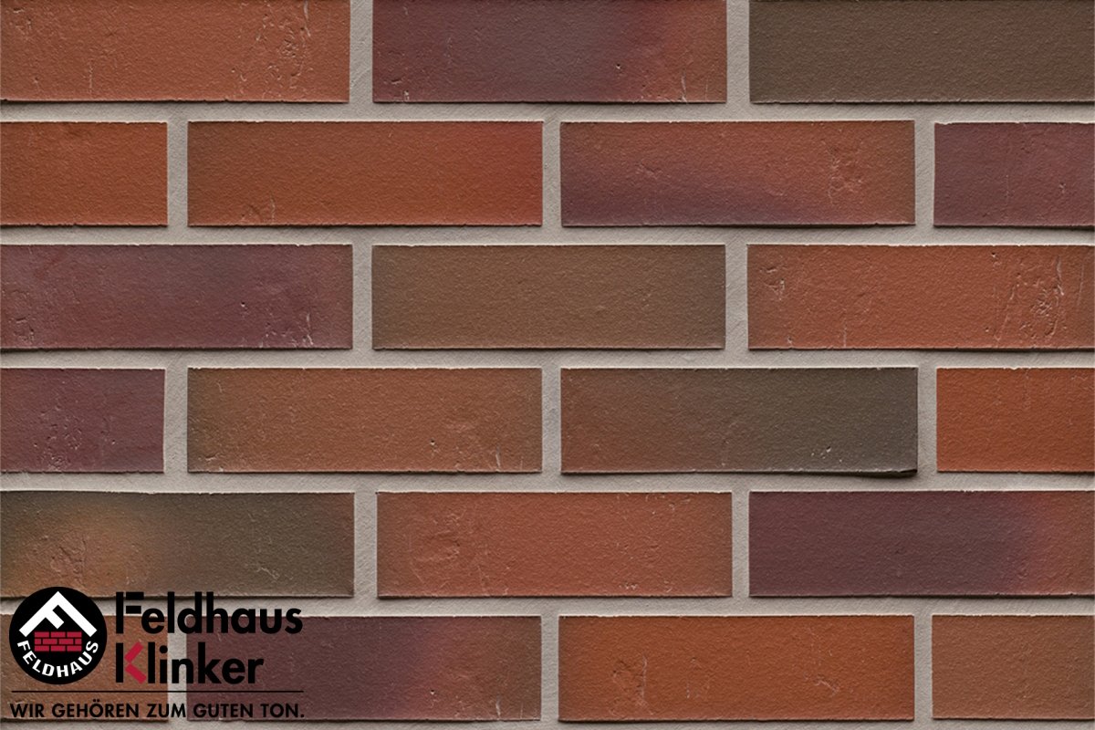 Клинкер Feldhaus Klinker Accudo Carmesi Bluastro R714NF14, цвет терракотовый, поверхность матовая, под кирпич, 71x240