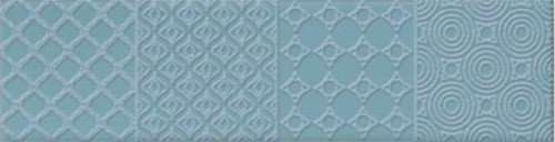 Декоративные элементы Dual Gres Decor Dolce Ocean, цвет синий, поверхность глянцевая, прямоугольник, 73x300