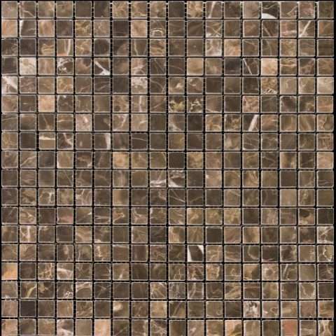 Мозаика Natural Mosaic Adriatica (1,5X1,5) 7M052-15P, цвет коричневый, поверхность полированная, квадрат, 305x305