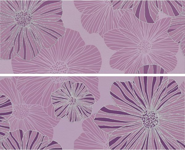 Панно Керлайф Splendida Malva Composition, цвет фиолетовый, поверхность глянцевая, прямоугольник, 402x505