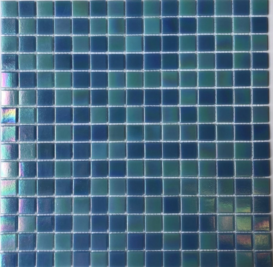 Мозаика Pixel Mosaic Мозаика из стекла PIX100, цвет синий, поверхность глянцевая, квадрат, 316x316