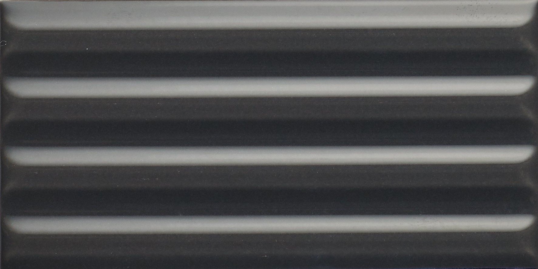 Керамическая плитка 41zero42 WigWag Black 4100324, цвет чёрный, поверхность глянцевая 3d (объёмная), кабанчик, 75x150