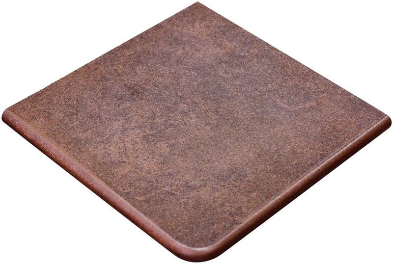 Ступени Gres de Aragon Duero Esquina Anti-Slip Roa, цвет коричневый, поверхность матовая, квадрат с капиносом, 330x330