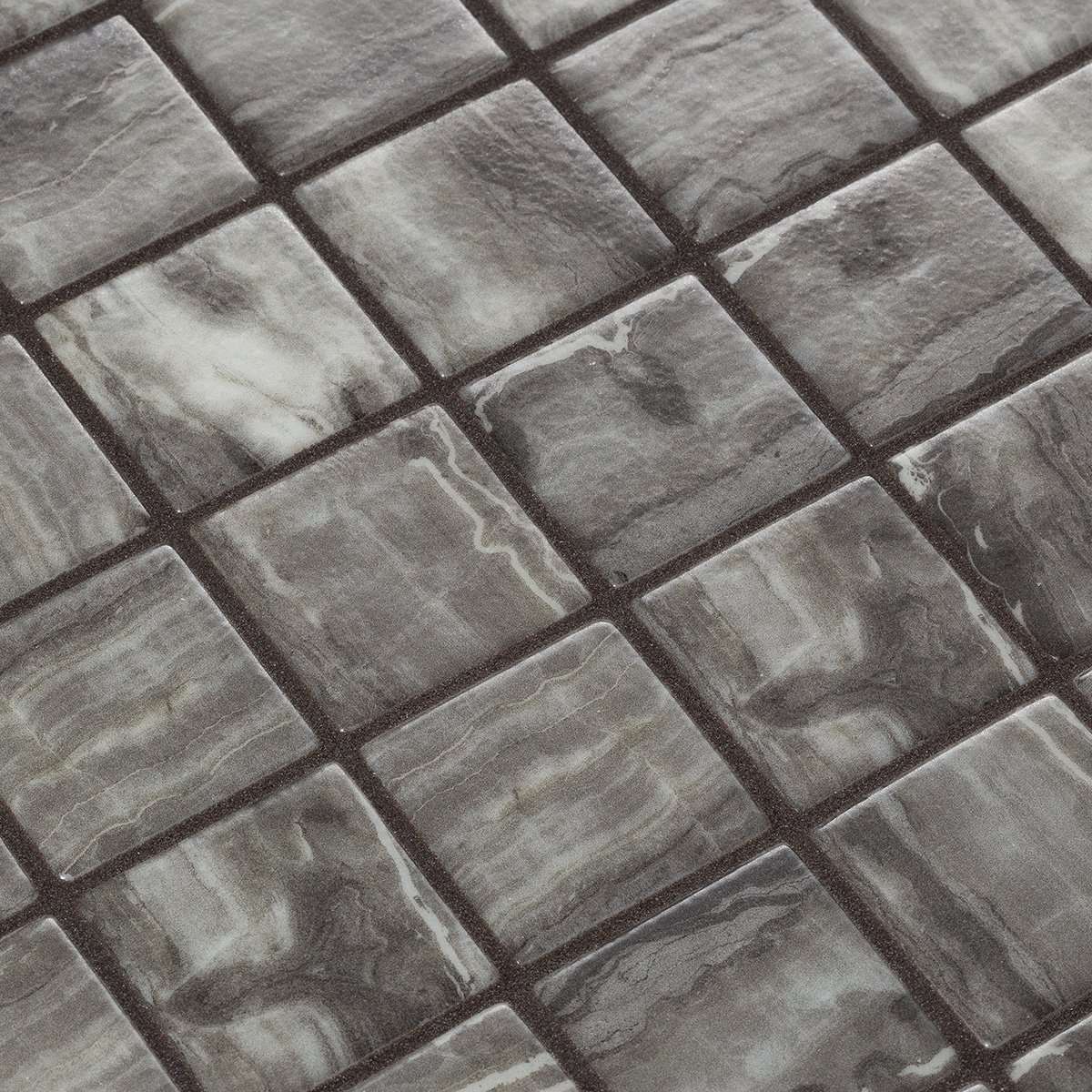 Мозаика Ezarri Safe-Steps Tigrato 50, цвет серый, поверхность матовая, квадрат, 365x365