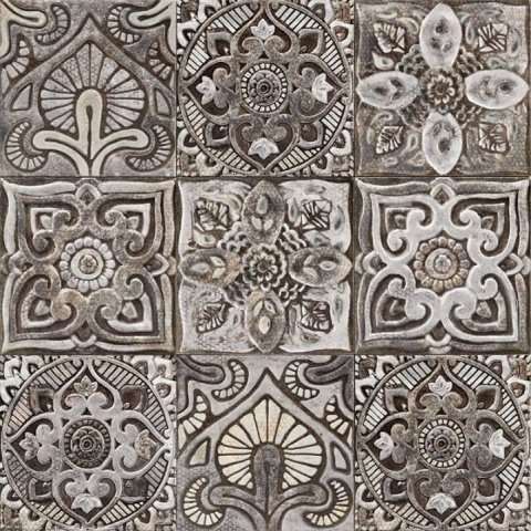 Декоративные элементы Mainzu Mandala Decor Mystikos, цвет серый, поверхность сатинированная, квадрат, 200x200