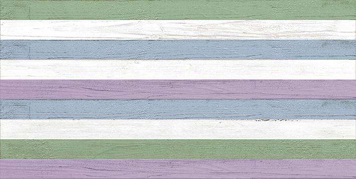 Декоративные элементы Laparet Land Зелёный Полоски 08-00-85-2671, цвет белый зелёный синий сиреневый, поверхность матовая, прямоугольник, 200x400