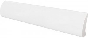 Бордюры Equipe Mallorca Pencil Bullnose White 23281, цвет белый, поверхность глянцевая, прямоугольник, 30x200