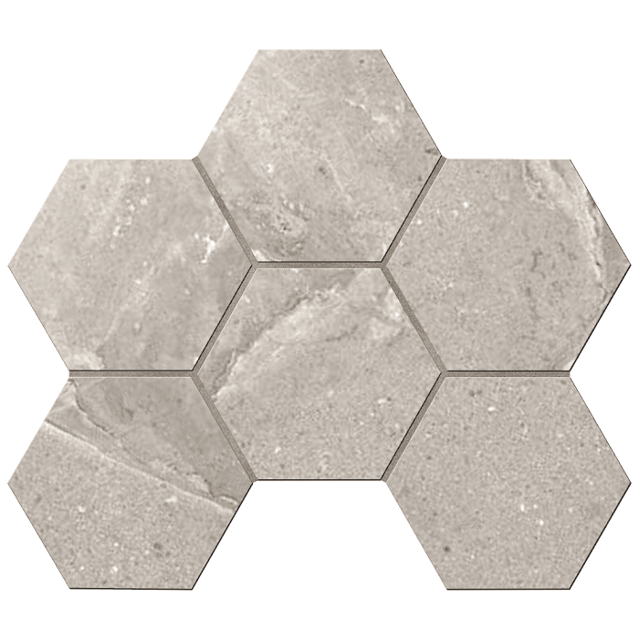 Мозаика Ametis By Estima Kailas Light Brown KA03 Hexagon Неполированный 25x28,5 35077, цвет коричневый, поверхность матовая, шестиугольник, 250x285