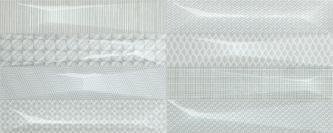 Керамическая плитка Ibero Intuition Rev. Dec. Evoke White B-83, цвет белый, поверхность глянцевая, прямоугольник, 200x500