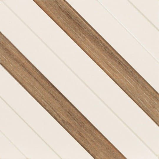 Керамическая плитка Dune Shapes 4 Transverse 3 Wood 187617, цвет коричневый бежевый, поверхность сатинированная, квадрат, 147x147