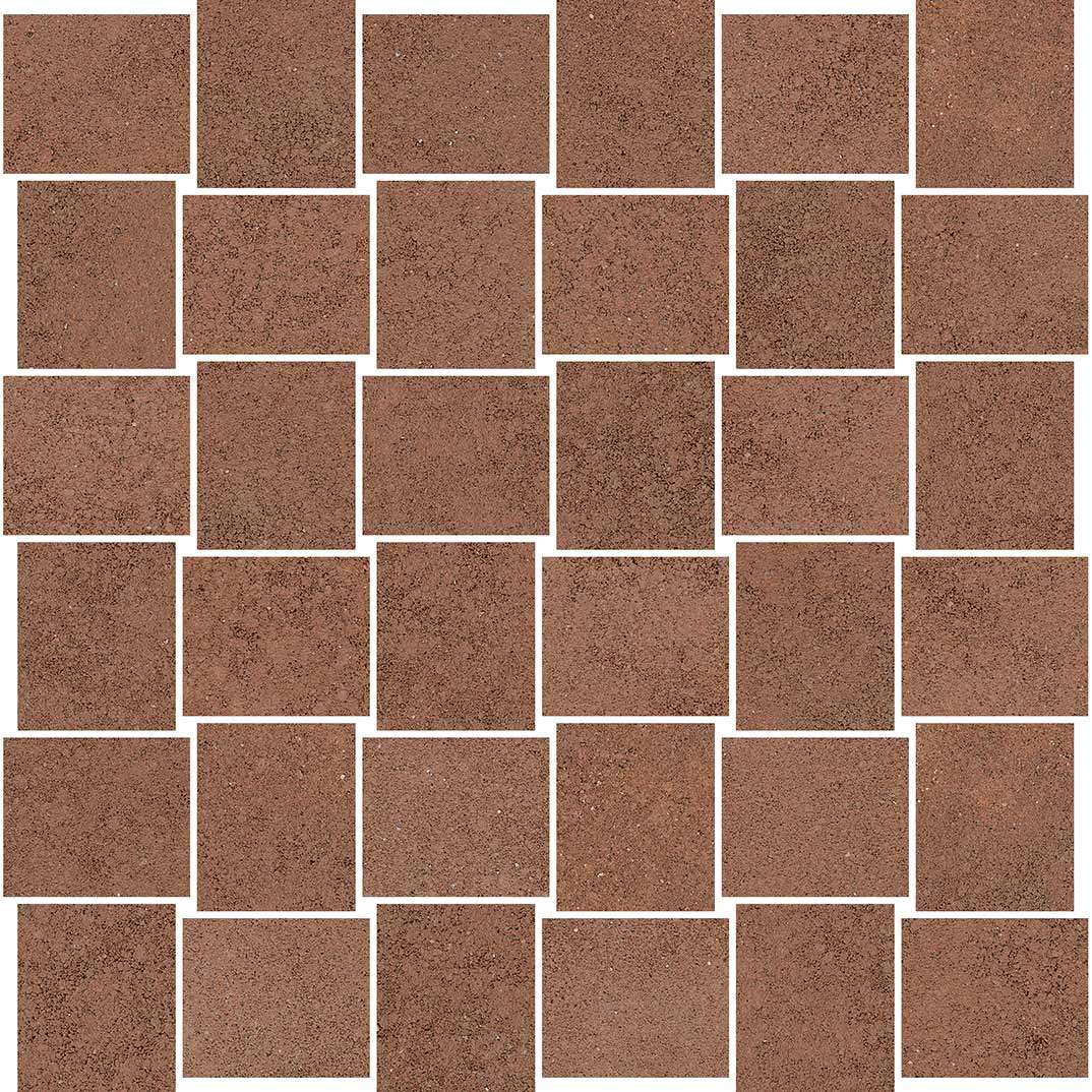 Мозаика Vallelunga Terrae Mosaico Intreccio Cotto VTEMI60, цвет коричневый, поверхность матовая, квадрат, 300x300