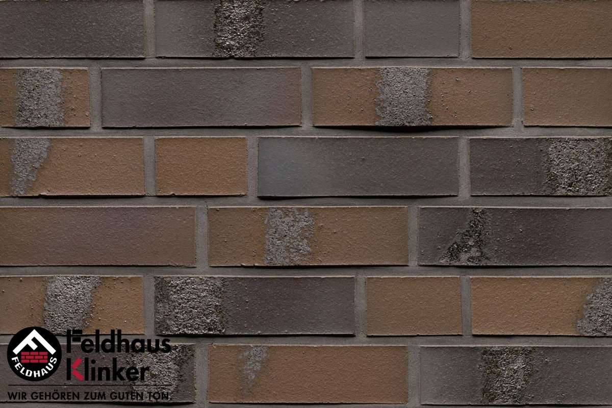 Клинкер Feldhaus Klinker Carbona Geo Maritim R564NF14, цвет коричневый, поверхность матовая, под кирпич, 71x240