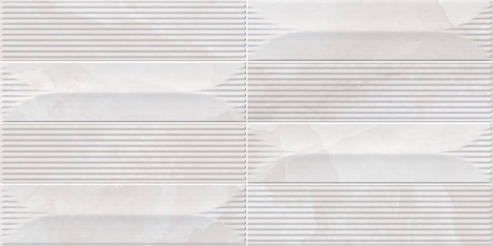 Керамическая плитка Belmar Rev. Neo Queen Pearl, цвет белый, поверхность глянцевая, прямоугольник, 300x600
