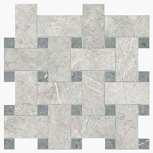 Мозаика Novabell Intreccio London Grey Lapp. IMP 117L, цвет серый, поверхность лаппатированная, квадрат, 300x300