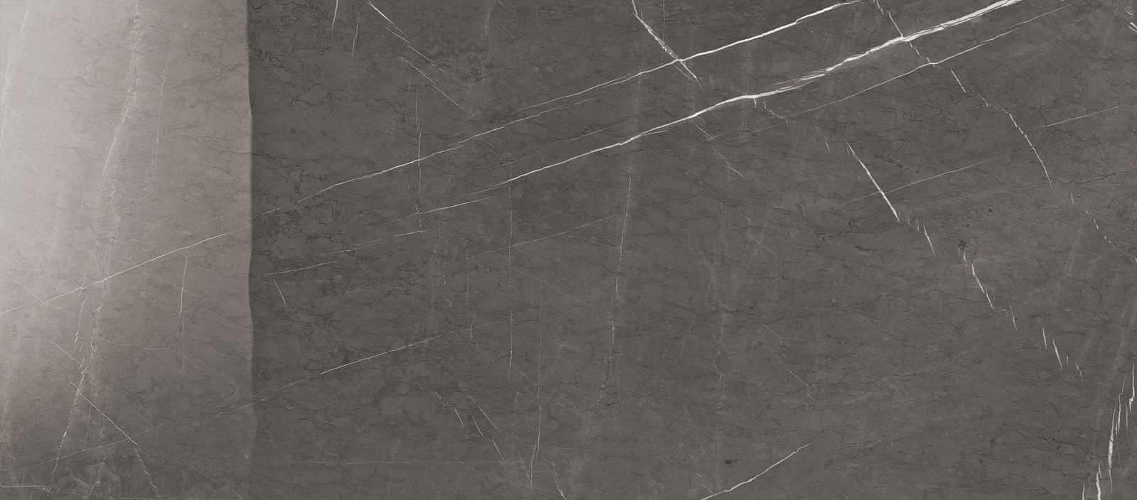 Широкоформатный керамогранит Ragno MaioraMarble Effect Grafite Glossy Rettificato R6RQ, цвет серый тёмный, поверхность полированная, прямоугольник, 1200x2780