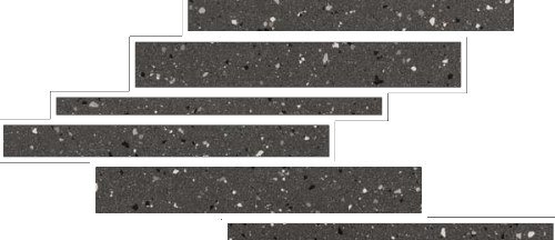 Декоративные элементы Floor Gres Earthtech Carbon Flakes Modulo Listello Sfalsato Comfort 772426, цвет чёрный, поверхность лаппатированная, , 210x400
