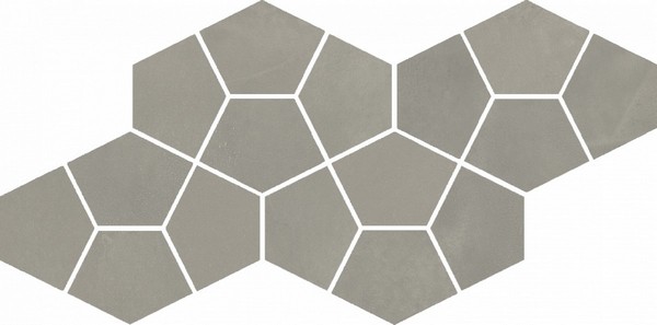 Мозаика Italon Continuum Iron Mosaico Prism 620110000184, цвет серый, поверхность матовая, прямоугольник, 205x413