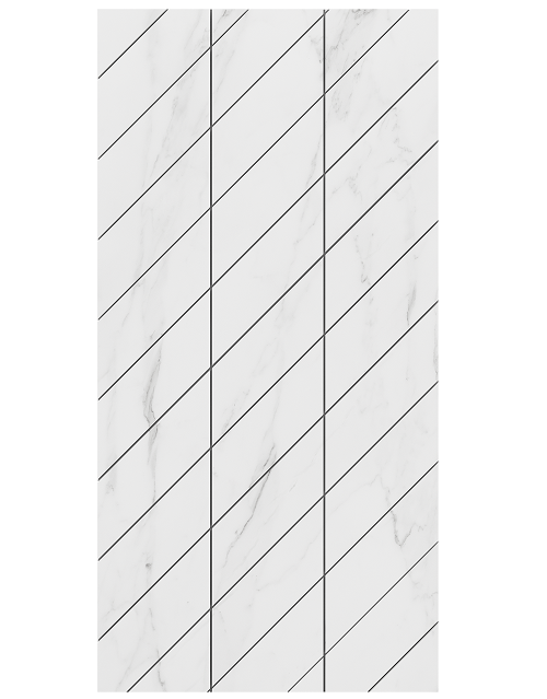Мозаика Ametis By Estima Supreme Platinum SM01 Corner Неполированный 30x60x10 39055, цвет белый, поверхность матовая, прямоугольник, 300x600