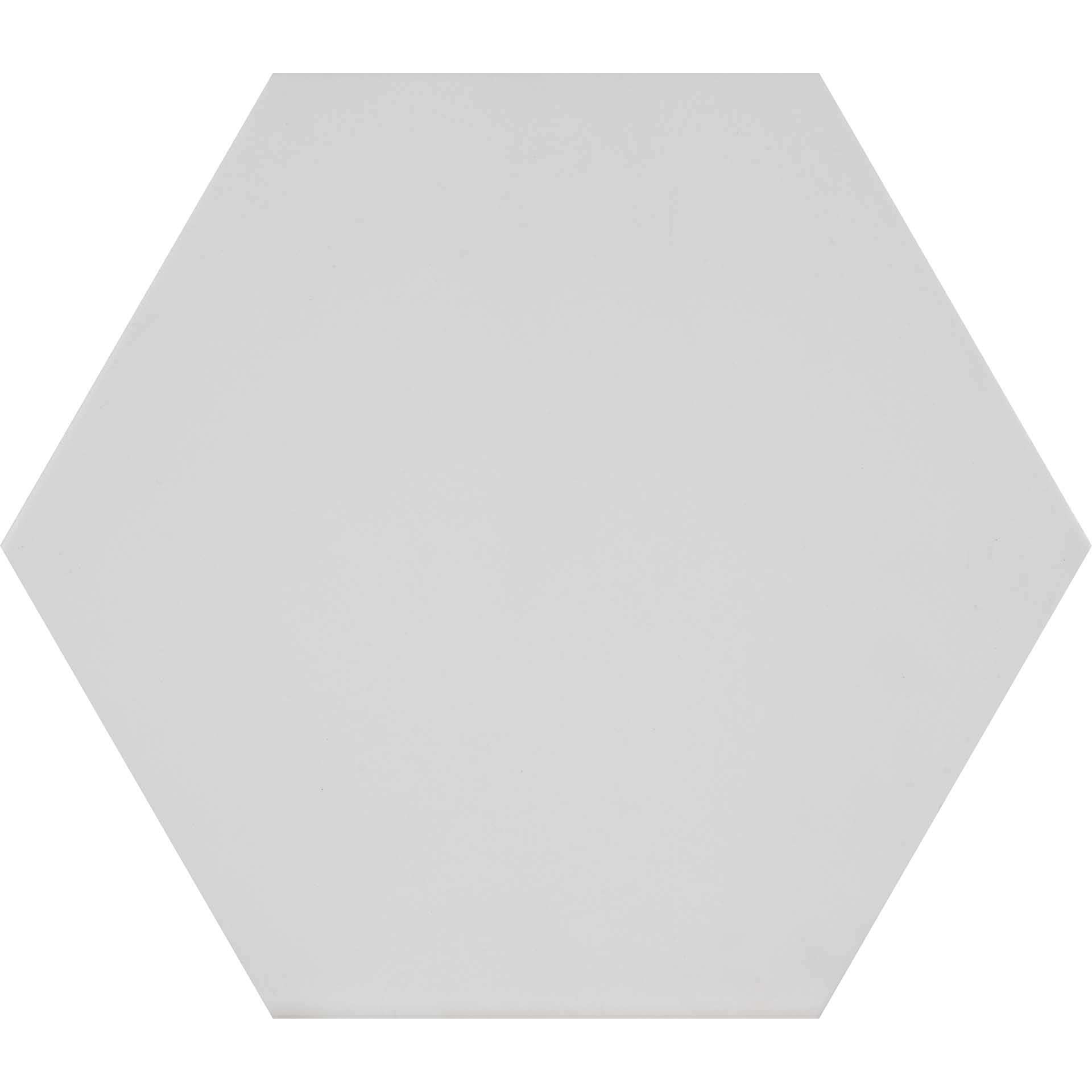 Керамогранит Ornamenta Decor White DE23W, цвет белый, поверхность матовая, шестиугольник, 200x230
