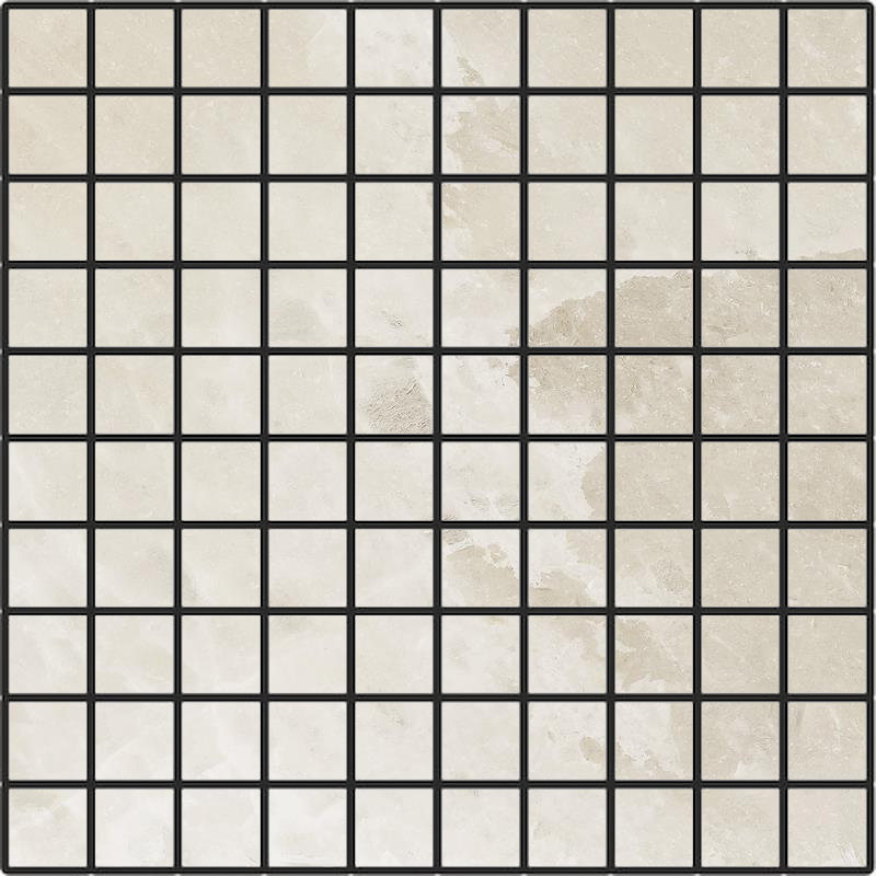 Мозаика Cerim Rock Salt Mosaico White Gold Luc 766711, цвет бежевый, поверхность полированная, квадрат, 300x300