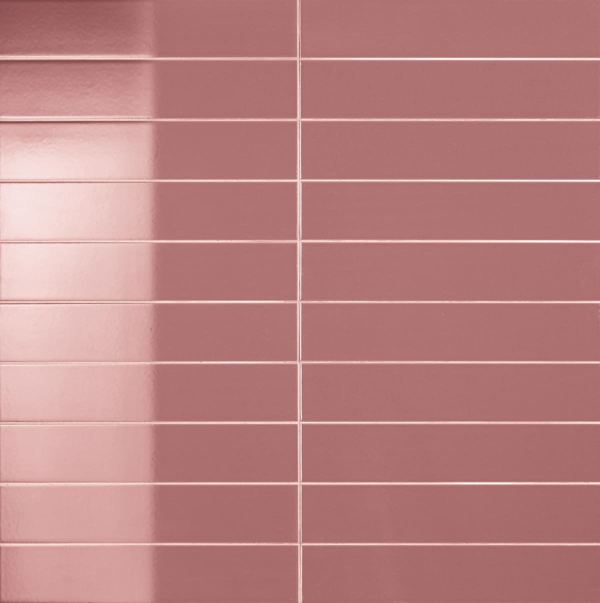 Керамическая плитка Sartoria Fattamano Dusty Rose SAARFA15G, цвет розовый, поверхность глянцевая, прямоугольник, 75x380
