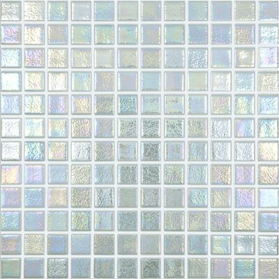 Мозаика Vidrepur Shell № 554, цвет белый, поверхность глянцевая, квадрат, 317x317