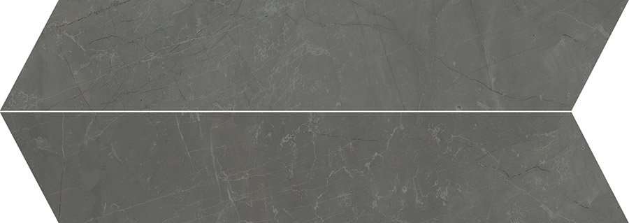 Керамогранит Panaria Trilogy Chevron Sky Smoke Soft RT PGZTYC4, цвет серый, поверхность матовая, шеврон, 100x600