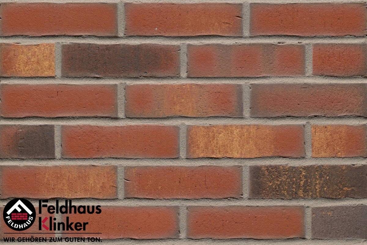 Клинкер Feldhaus Klinker Vascu Carmesi Legoro R744NF14, цвет терракотовый, поверхность матовая, под кирпич, 71x240