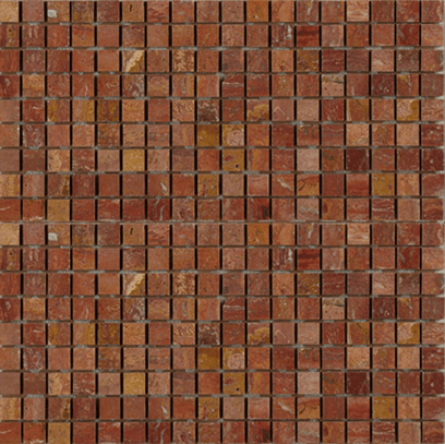 Мозаика Art & Natura Marble Mosaic Red Travertine, цвет терракотовый, поверхность глянцевая, квадрат, 305x305