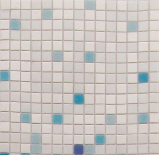 Мозаика Alma Mosaic Растяжки 20 DE109(m) MIX 1 (первый микс), цвет белый голубой, поверхность глянцевая, квадрат, 327x327