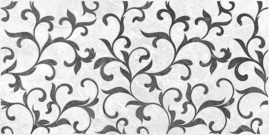 Декоративные элементы Laparet Morgan Декор Серый, цвет чёрный, поверхность глянцевая, прямоугольник, 250x500
