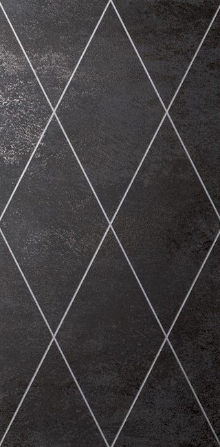 Декоративные элементы Petracers Ad Maiora Rhombus Oro Su, цвет чёрный, поверхность матовая, прямоугольник, 500x1000